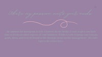 a purple background with the words, where my passion is yours